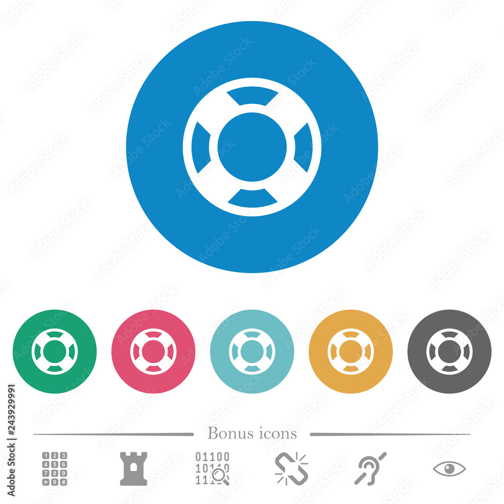 Lifesaver flat round icons Lifesaver flat round icons