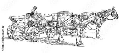 Horse with carriage2