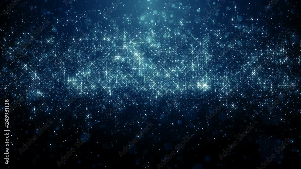 Particles blue bokeh dust abstract light motion titles cinematic background loop