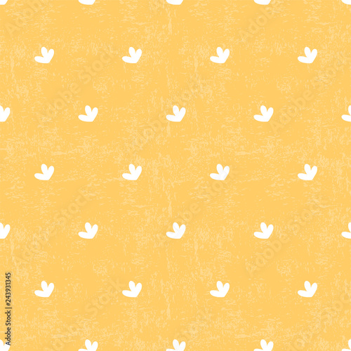 Hand painted tinny flowers seamless textured vector pattern