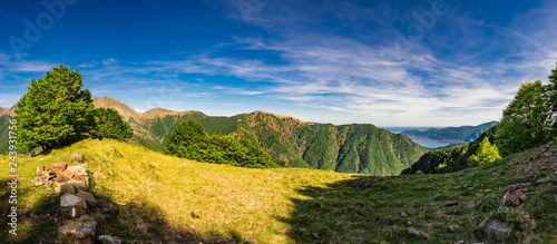 Panoramic view of Pian Cavallone and Pizzo Pernice in Val Grande National Park