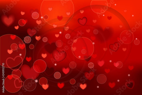 Valentine Hearts Abstract Red Background. St.Valentine's Day Wallpaper. Heart - Illustration
