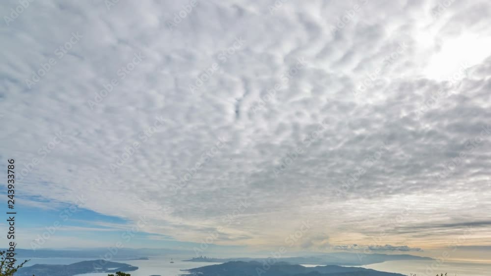 Timelapse Overview of Clouds over Bay Area from Mt. Tamalpais -Tilt Down- Timelapse Overview of Clouds over Bay Area from Mt. Tamalpais -Tilt Down-
