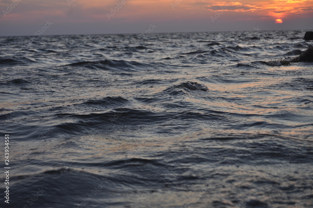 sunset over the sea