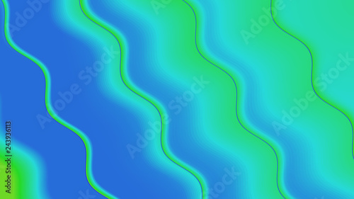 Background with a variety of multicolored waves in a paper style.