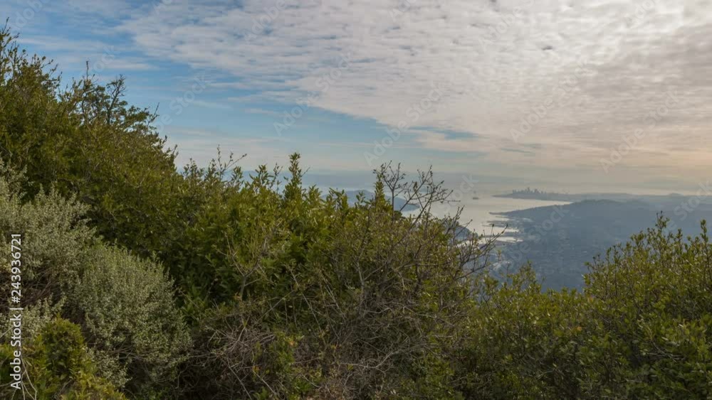 Timelapse Tracking Shot of SF Bay Area above Mt. Tamalpais -Zoom Out- Timelapse Tracking Shot of SF Bay Area above Mt. Tamalpais -Zoom Out-