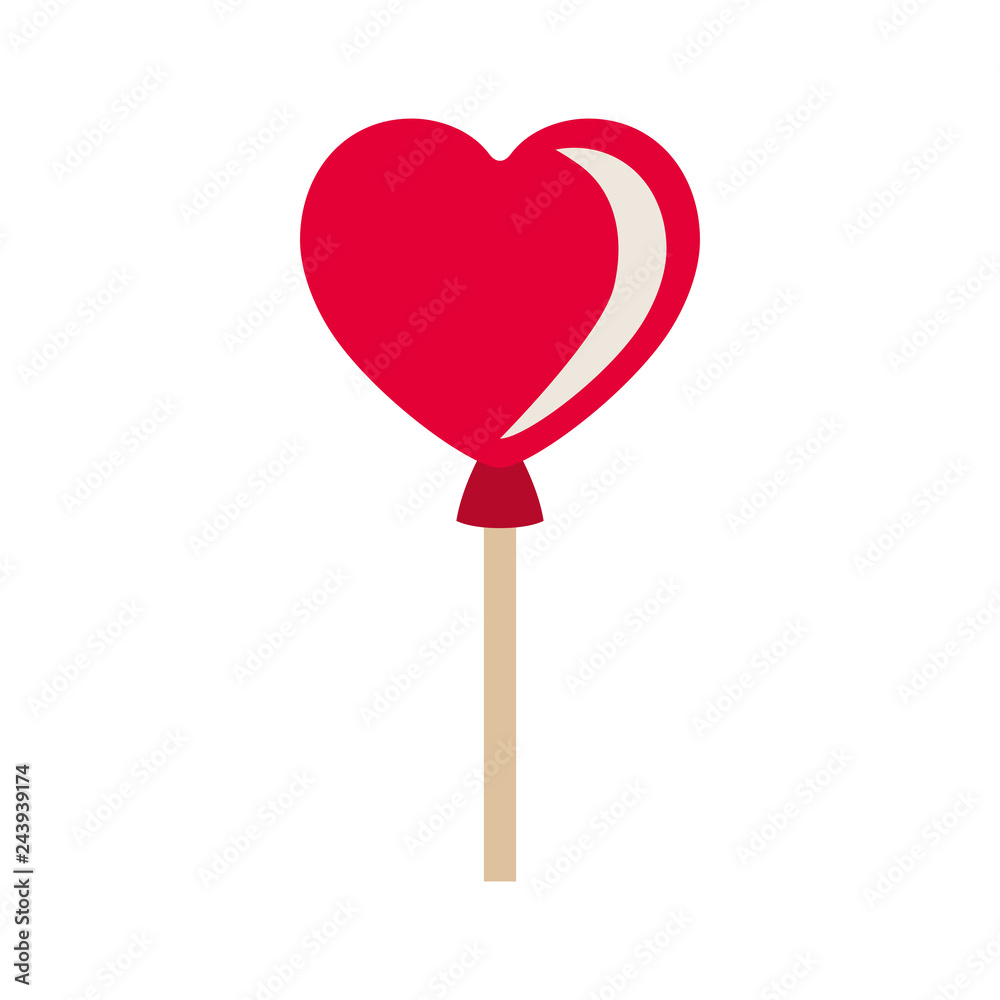 heart shaped balloon isolated icon