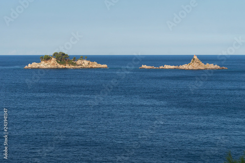 Scenic view of islands Sveta Nedelja and Katic, Montenegro photo