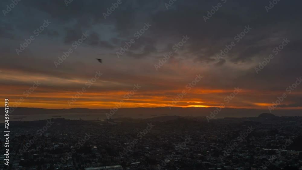 Timelapse of Sunrise over San Francisco Cityscape -Tilt Down- Timelapse of Sunrise over San Francisco Cityscape -Tilt Down-