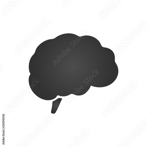 Brain icon in flat design. ...