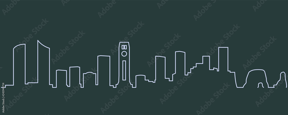 Fototapeta premium Bejrut jednowierszowy Skyline