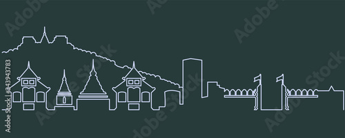 Chiang Mai Single Line Skyline