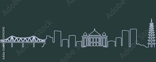 Hanoi Single Line Skyline