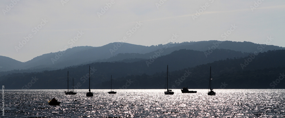 Peace on Earth - Boats moored on Tomales Bay. California, USA
