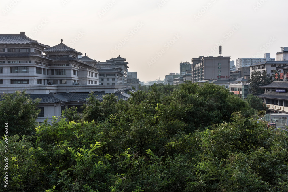 China Xian City from the City Wall