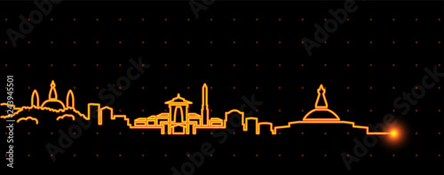 Kathmandu Light Streak Skyline