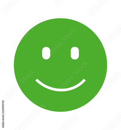 Happy face symbol icon for web site and mobile app vector illustration 