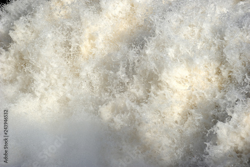 detail of the power of water / detail of the foamy and powerful water that moves violently © oigro