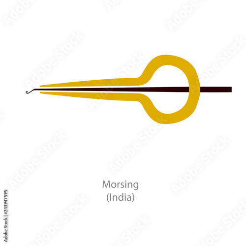 Morsing. Musical instrument from India.