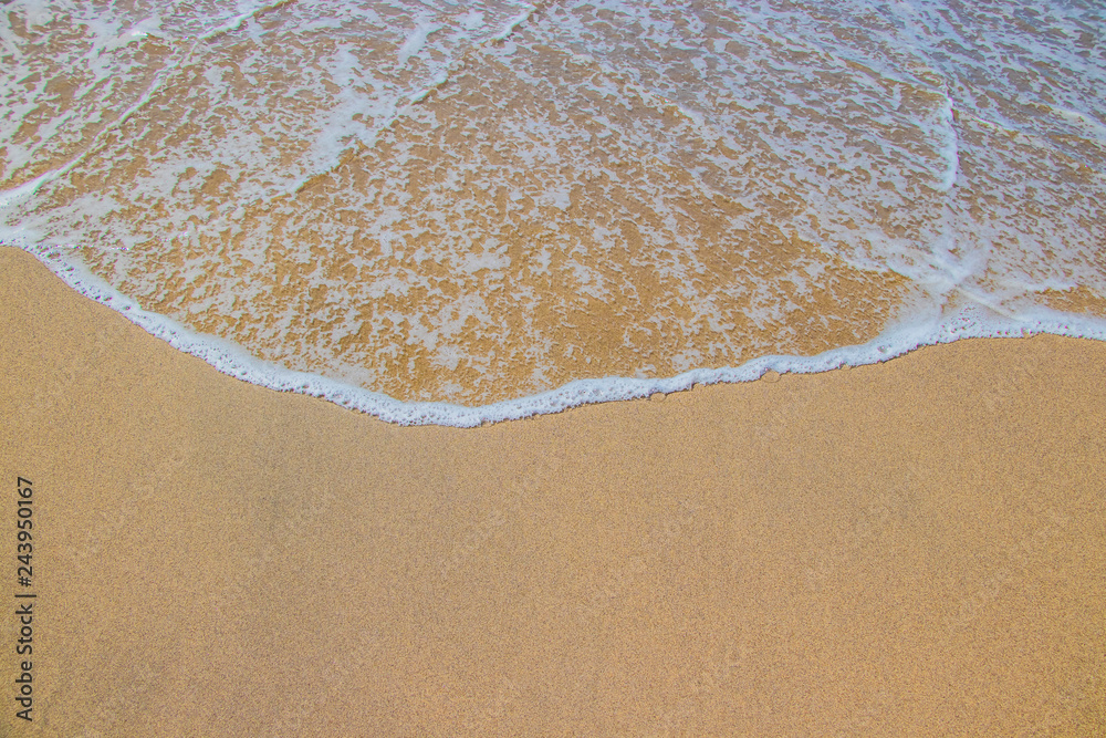 Soft waves on the sandy beach. Soft waves on the sandy beach.