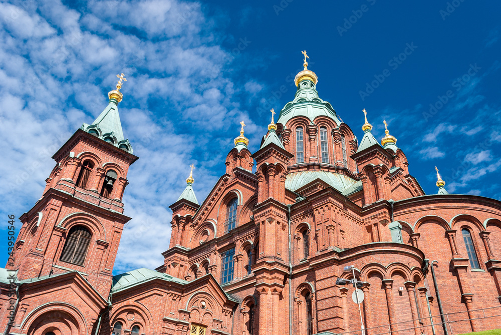 Fototapeta premium The Uspenski cathedral in Helsinki