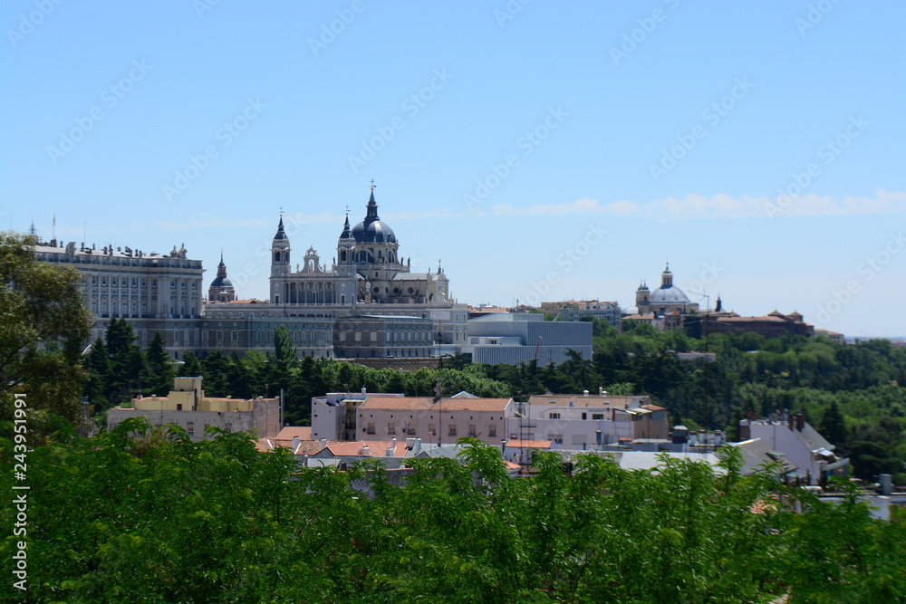 Royal Palace in Madrid Spain from viewpoint