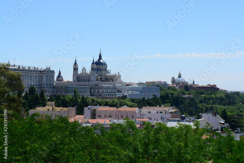 Royal Palace in Madrid Spain from viewpoint