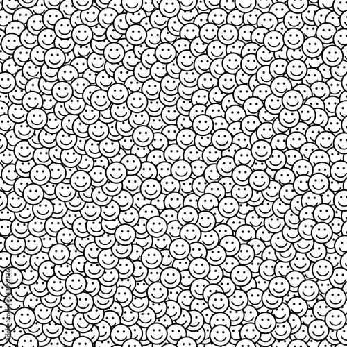 Seamless pattern with smile icons.