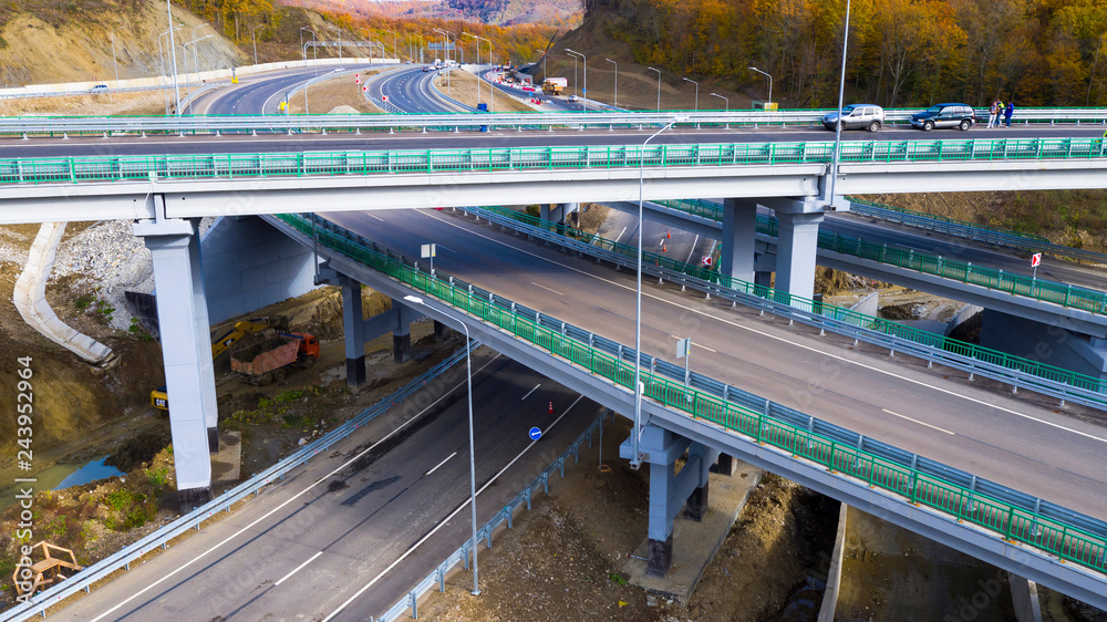 multi way road junction