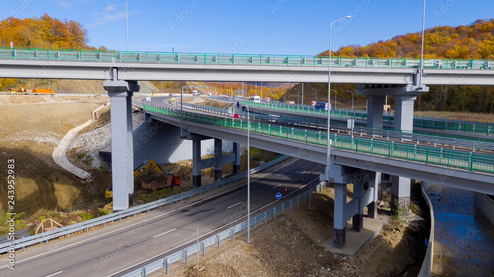 multi way road junction