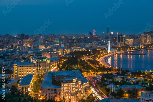 Night view of Baku downtown © DarwelShots