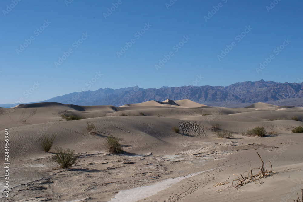 Mesquite Flat Sand Dunes am Nachmittag, Tal des Todes, Kalifornien, USA