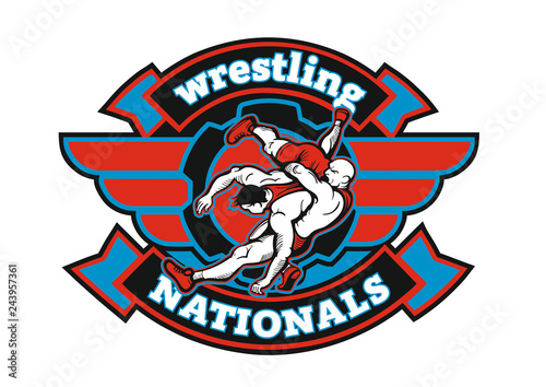 WRESTLING LOGO SPORT NATIONALS