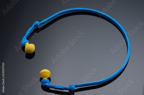 Εκτύπωση καμβά blue Protective earplugs