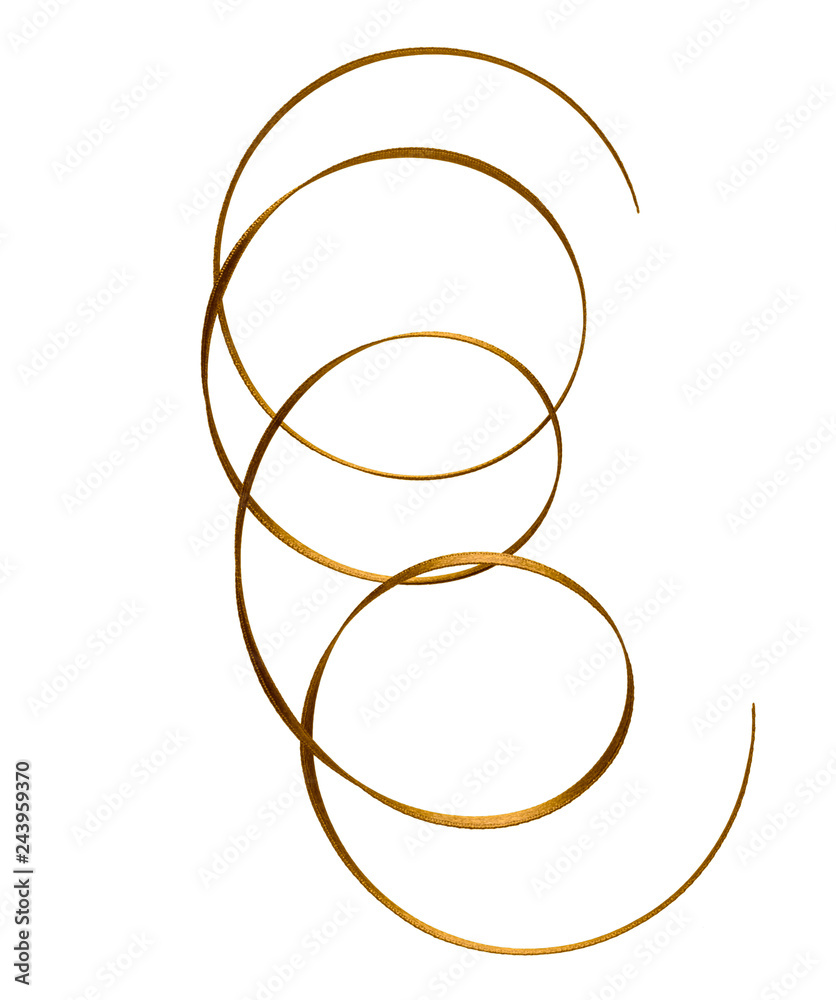 Shiny satin ribbon in brown color isolated on white background close up .Ribbon image for decoration design. Shiny satin ribbon in brown color isolated on white background close up .Ribbon image for decoration design.