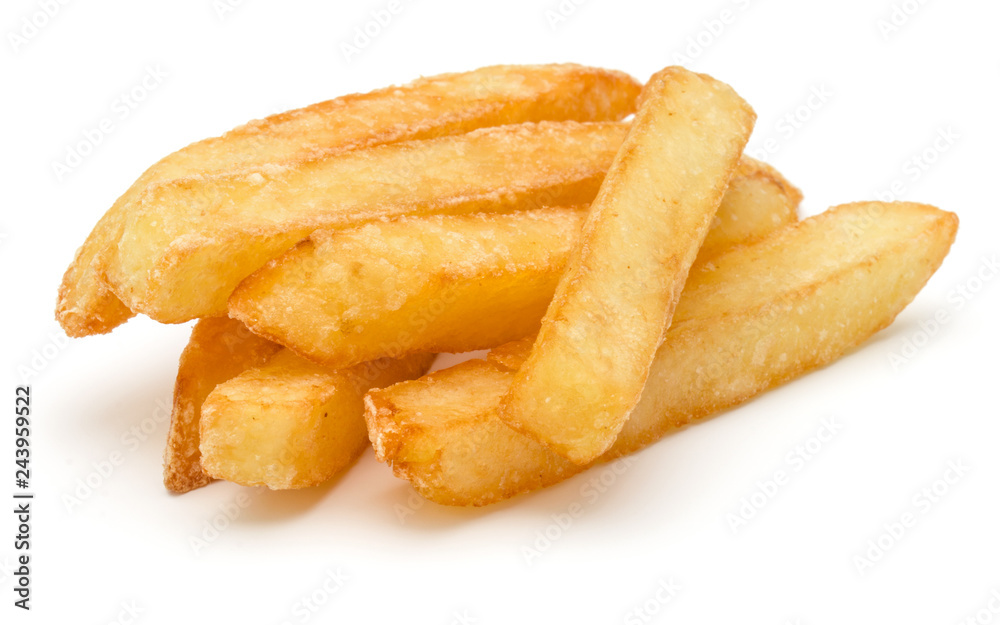 French Fried Potatoes isolated on white background French Fried Potatoes isolated on white background