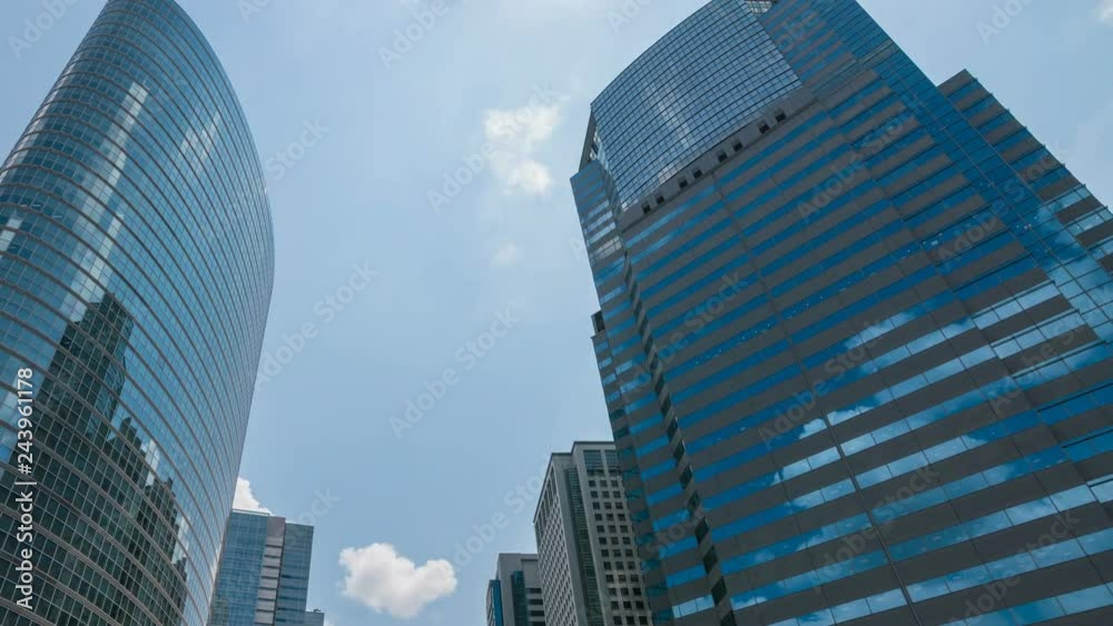 Timelapse of Cloudscape over Shinagawa Skyline in Tokyo -Pan Left- Timelapse of Cloudscape over Shinagawa Skyline in Tokyo -Pan Left-