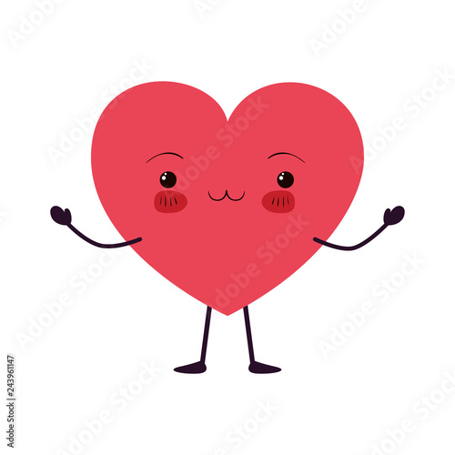 heart love kawaii character