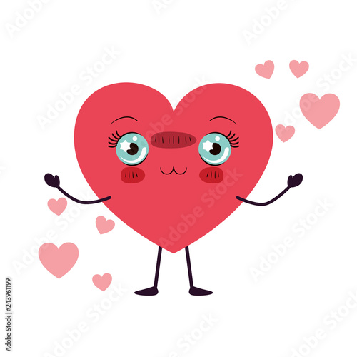 heart love kawaii character