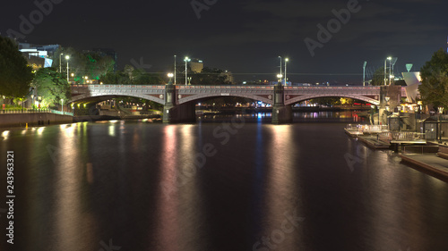 Melbourne s Princes Bridge at night