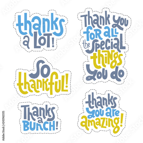 Thank you quotes and stickers