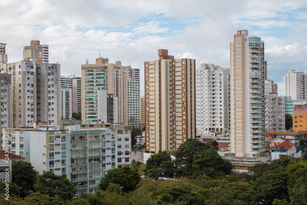 View of residential buildings in the city of Salvador Bahia Brazil View of residential buildings in the city of Salvador Bahia Brazil