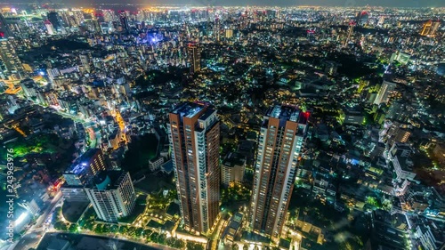 Timelapse Overview of Residential Towers at Roppongi Hills in Tokyo