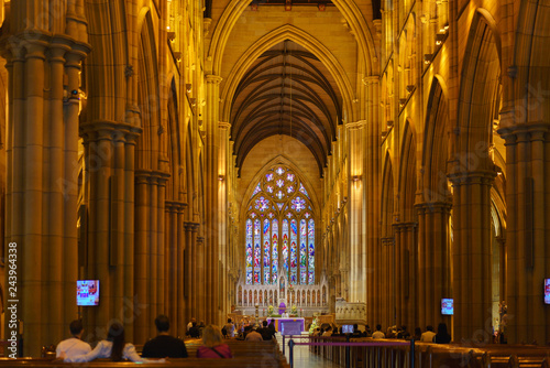 Φωτογραφία Long exposure inside St Mary's Catherdral, Sydney, New South Wales, Australia