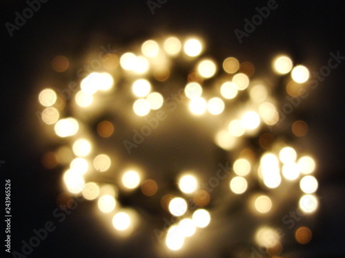 Christmas lights in the darkness