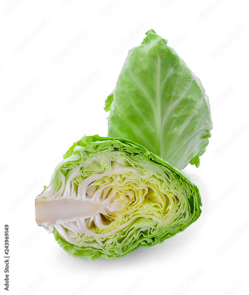 Fototapeta premium sliced cabbage isolated on white background