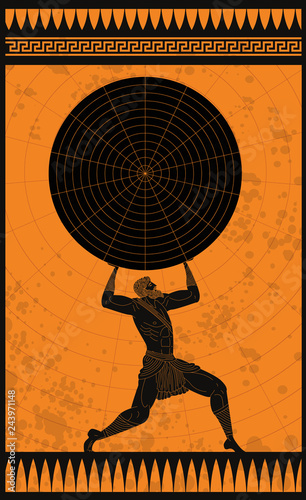 atlas holding the globe