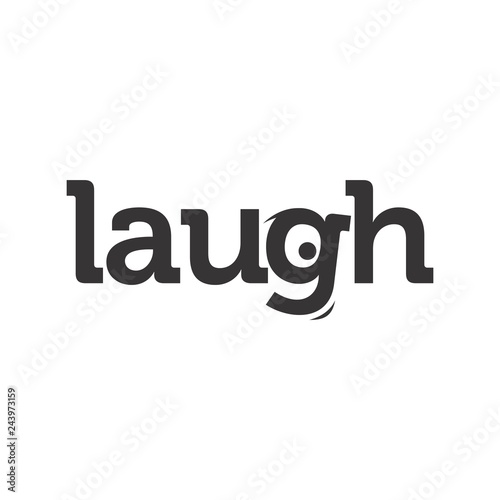 laugh logotype. vector logo.