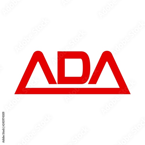 letter ADA vector logo.