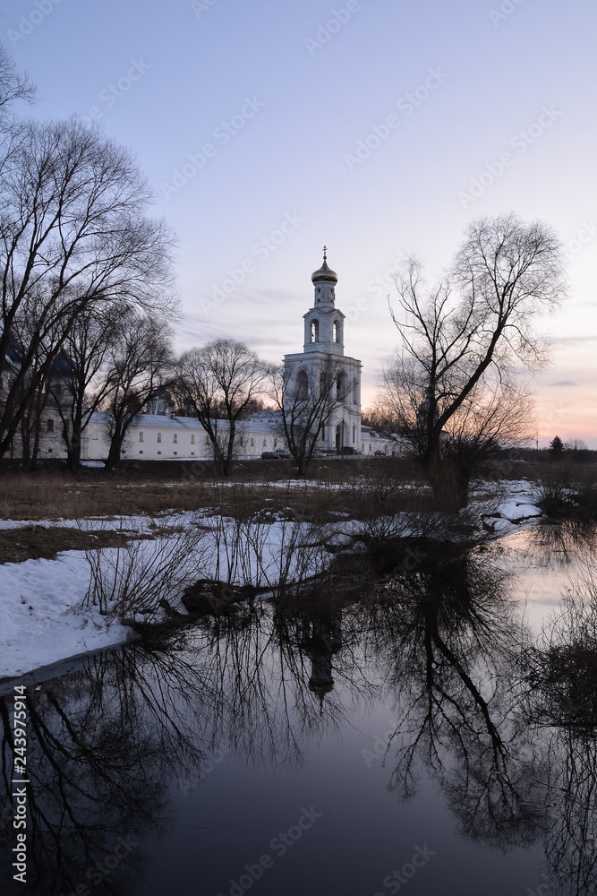 View of the Yuriev Monastery. Velikiy Novgorod